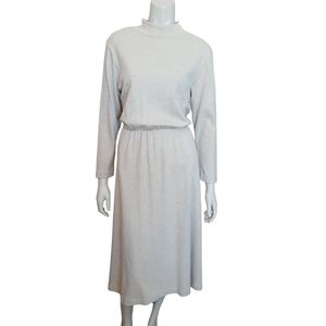 Vintage 90s Knit Dress size Medium Mock Turtleneck Minimalist